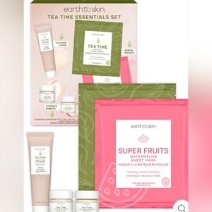 Tea Time‎ Essentials Skincare Set Cleanser, Day Cream, Night Cream & Mask NIB